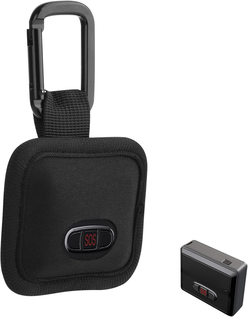 Xxerciz Case Compatible with Tracki GPS Tracker, Protective Case Cover with Carabiner Portable Lightweight Anti-Scratch Shockproof Belt Case Keychain Holder