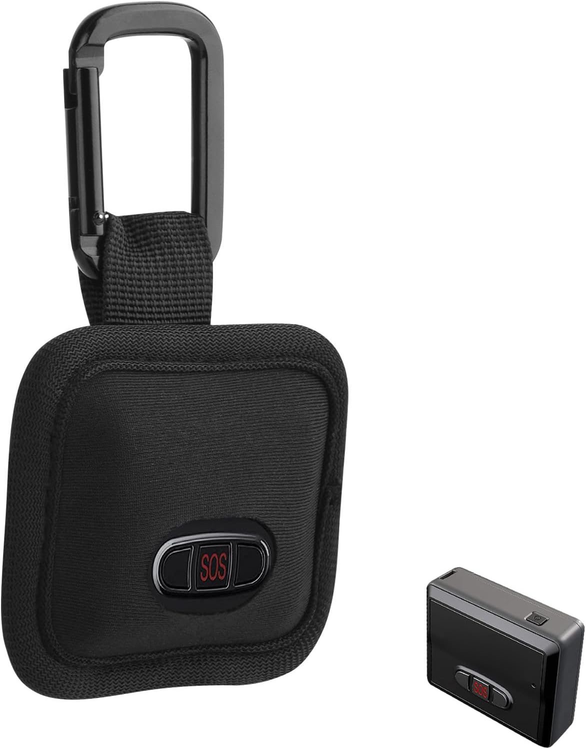 Xxerciz Case Compatible with Tracki GPS Tracker, Protective Case Cover with Carabiner Portable Lightweight Anti-Scratch Shockproof Belt Case Keychain Holder