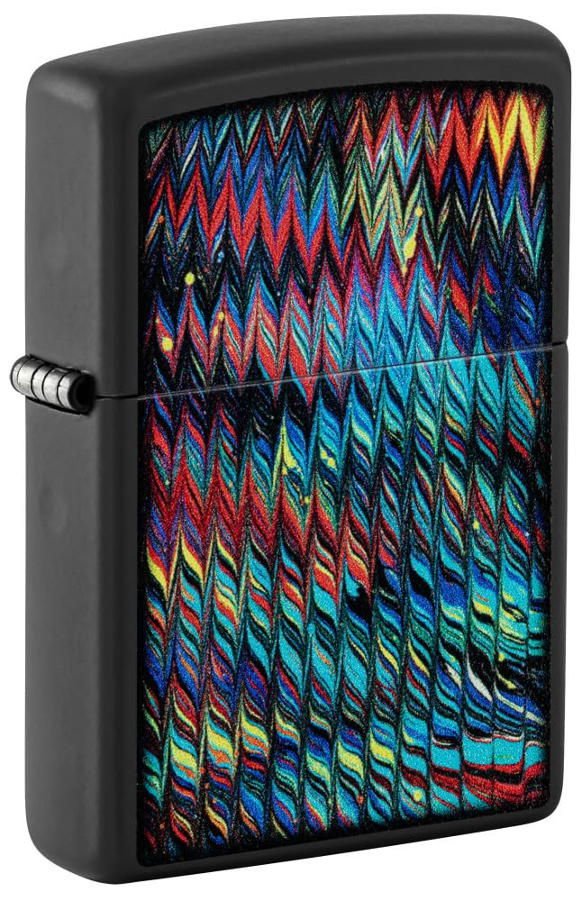 Zippo Gothic Window Design Armor® Black Ice® Pocket Lighter