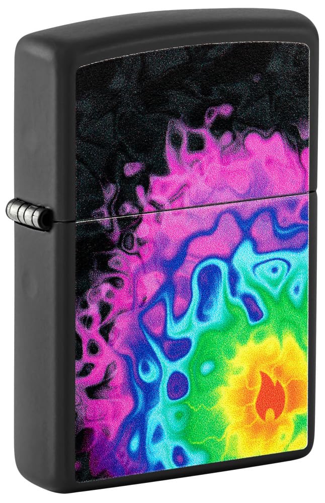 Zippo Gothic Window Design Armor® Black Ice® Pocket Lighter